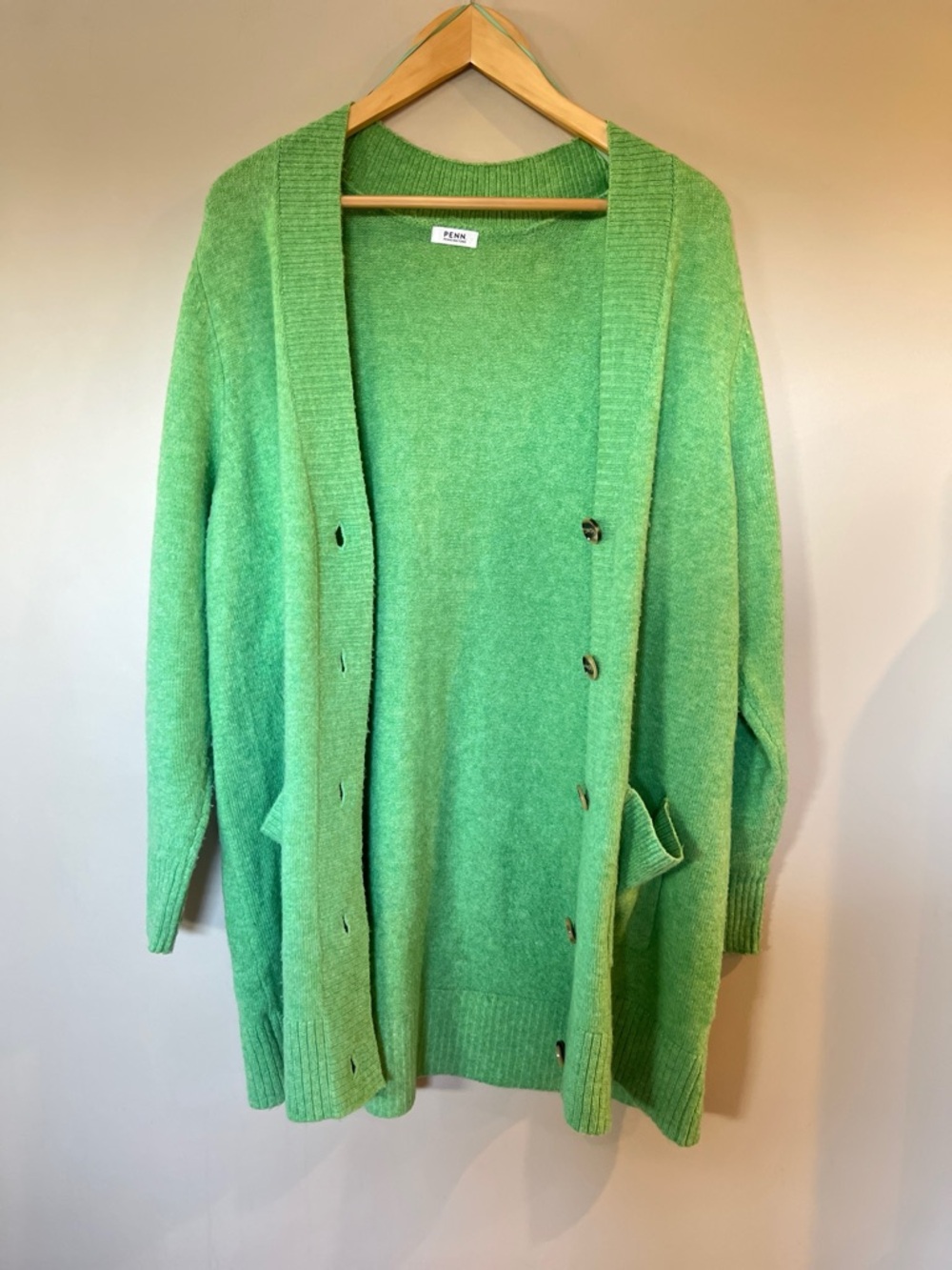 Penningtons Bright Green Button-Front Cardigan